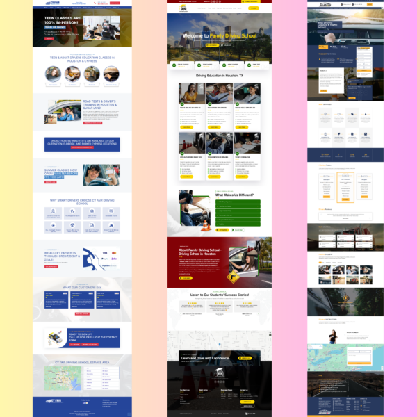 Driving School WordPress Website Design