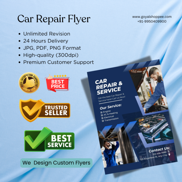 Car Repair, Auto Repair, Car Detailing Graphic Design Service