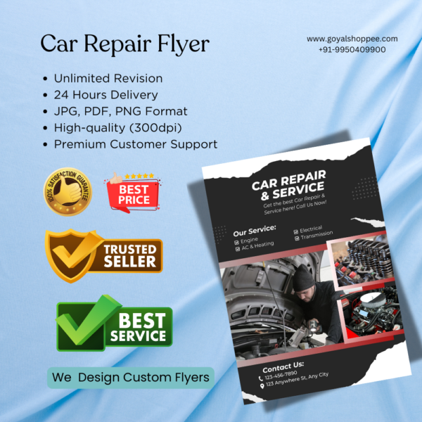 Car Repair, Auto Repair, Car Detailing Graphic Design Service