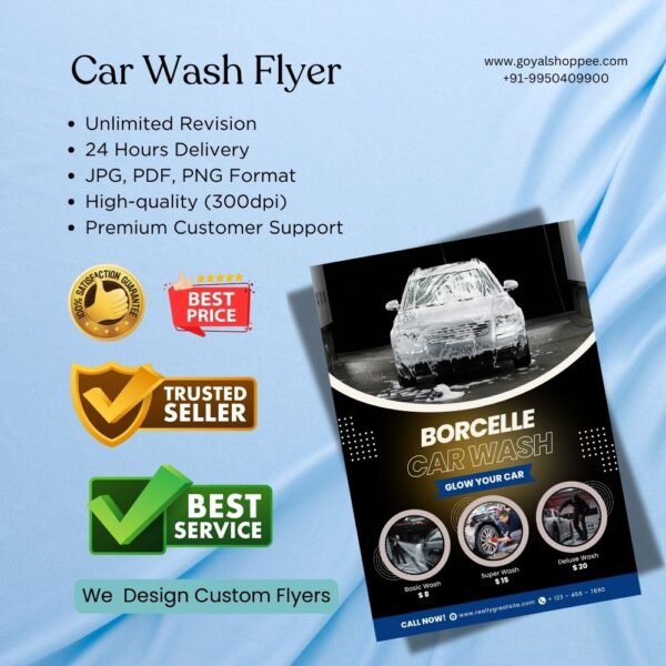 Car Wash Flyer Graphic Design Service