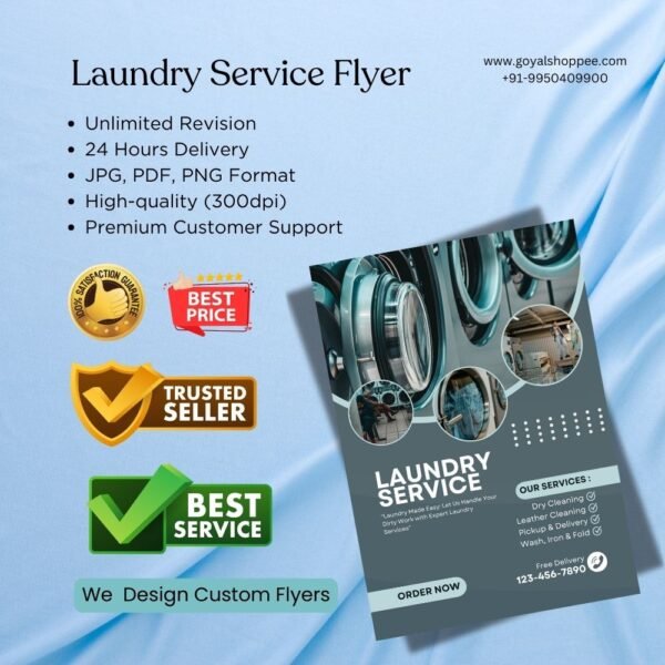 Laundry Service Flyer Graphic Design Service