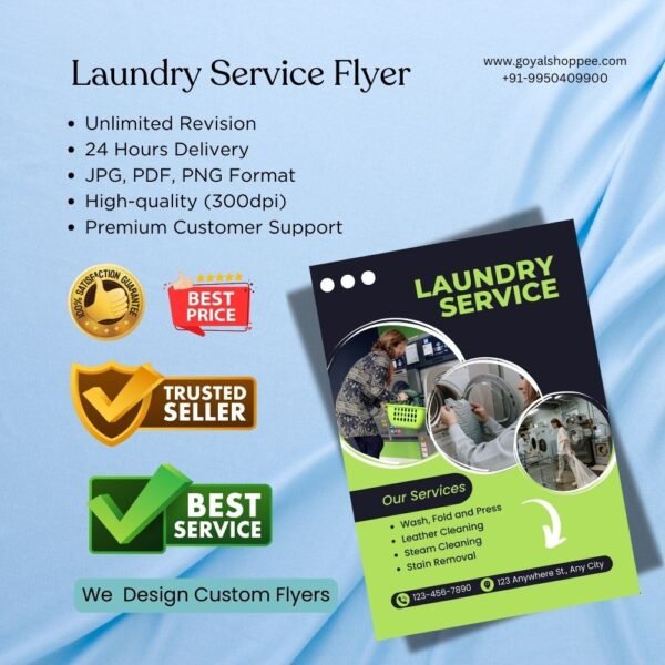 Laundry Service Flyer Graphic Design Service