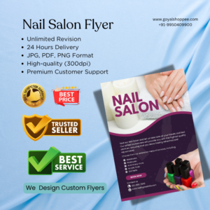 Nail Salon Flyer Graphic Design Service