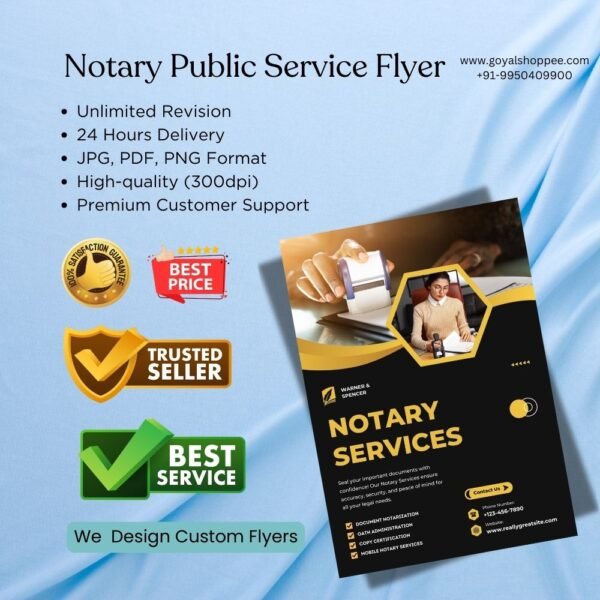 Notary Public Flyer Graphic Design Service