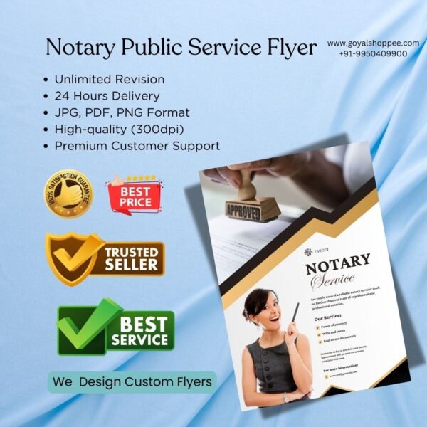 Notary Public Flyer Graphic Design Service