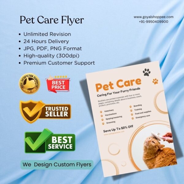 Pet Care Flyer Graphic Design Service