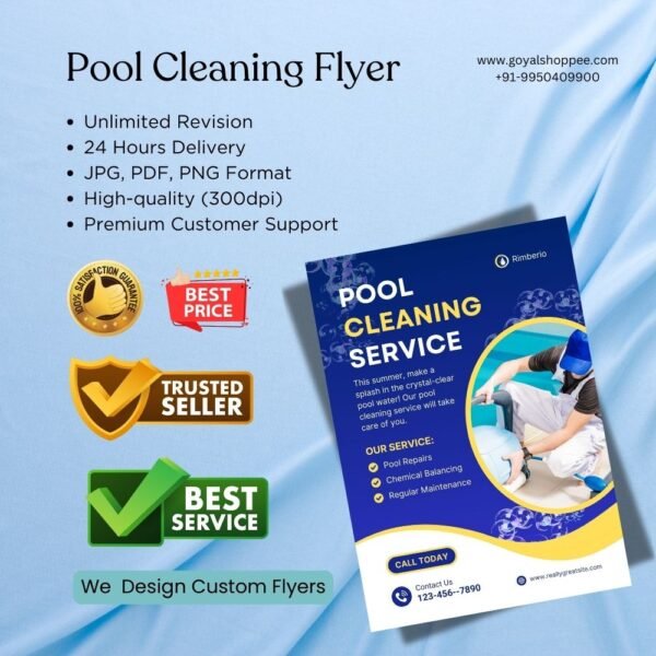 Pool Cleaning Flyer Graphic Design Service