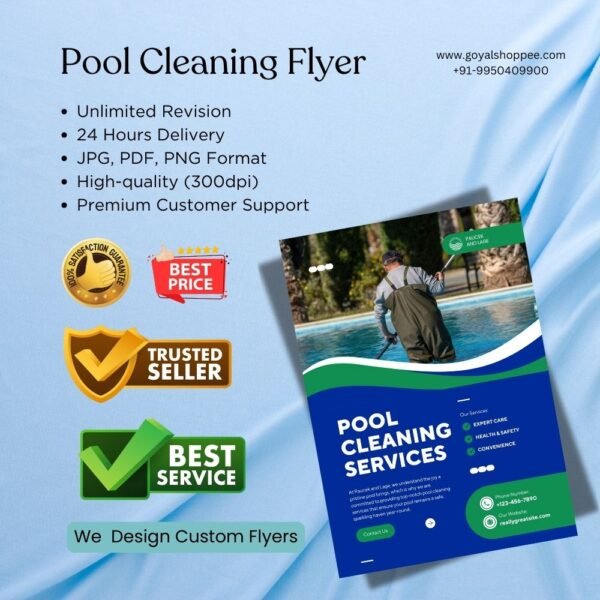 Pool Cleaning Flyer Graphic Design Service