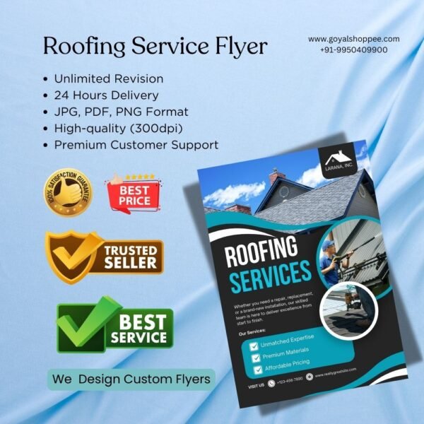 Roofing Service Flyer Graphic Design Service