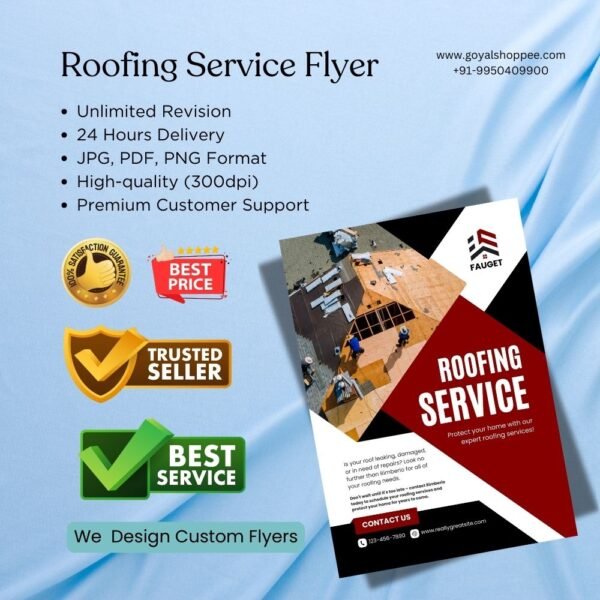 Roofing Service Flyer Graphic Design Service