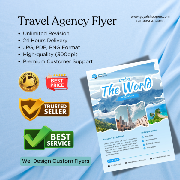 Travel Agency Flyer Graphic Design Service