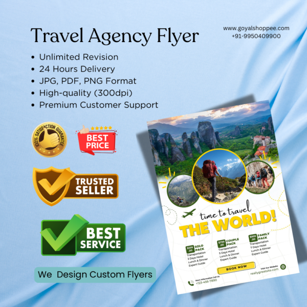 Travel Agency Flyer Graphic Design Service