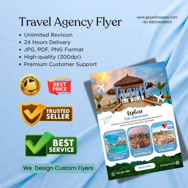 Travel Agency Flyer Graphic Design Service