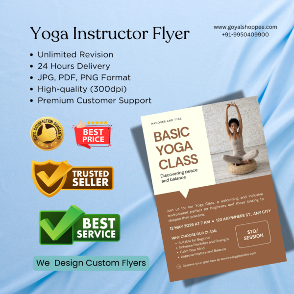 Yoga Instructor Graphic Design Service