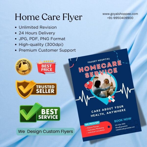 Home care flyer graphic design service