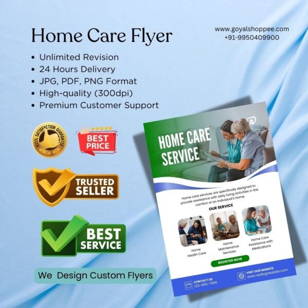 Home care flyer graphic design service