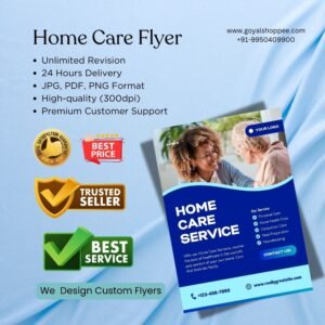 Home care flyer graphic design service