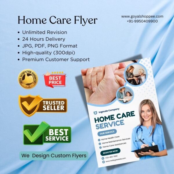 Home care flyer graphic design service