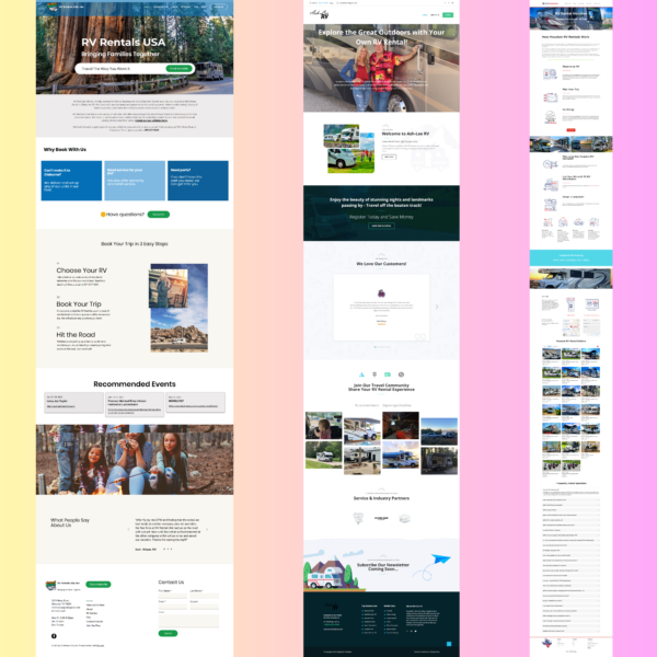 RV Rental WordPress Website Design