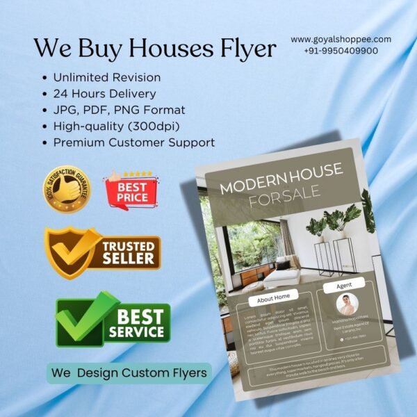 We Buy Houses Flyer Graphic Design Service