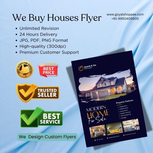 We Buy Houses Flyer Graphic Design Service